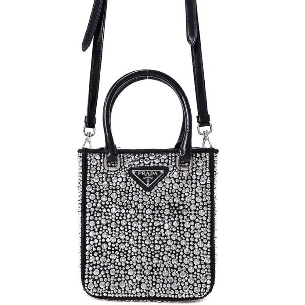 PRADA Crystal Satin Tote Bag
